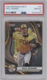 Paul Skenes from the 2024 Bowman's Best set graded by PSA and given an overall grade of 10.