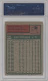 Hank Aaron from the 1975 Topps set graded by PSA and given an overall grade of 6.