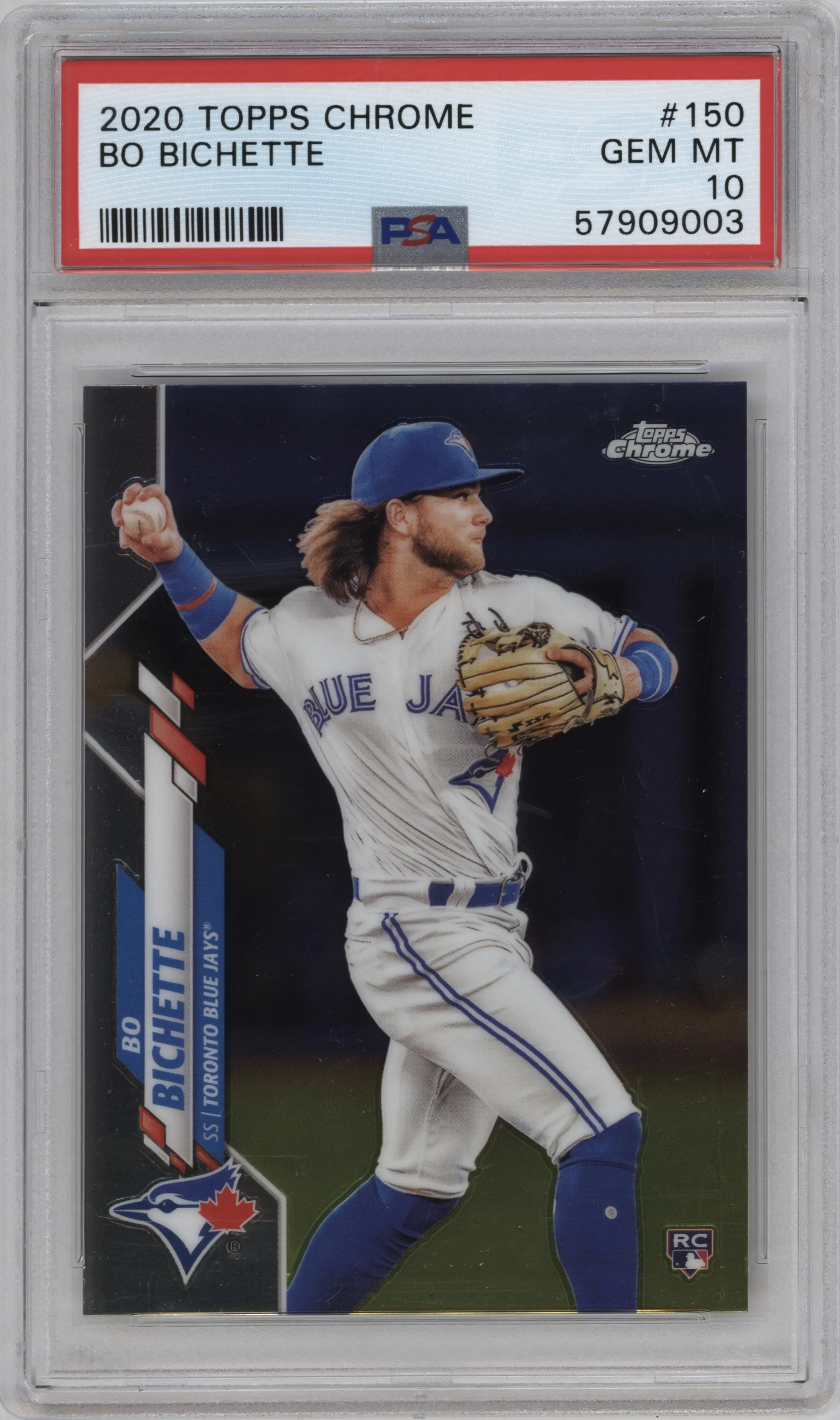 2020 Topps Chrome Bo Bichette PSA 10