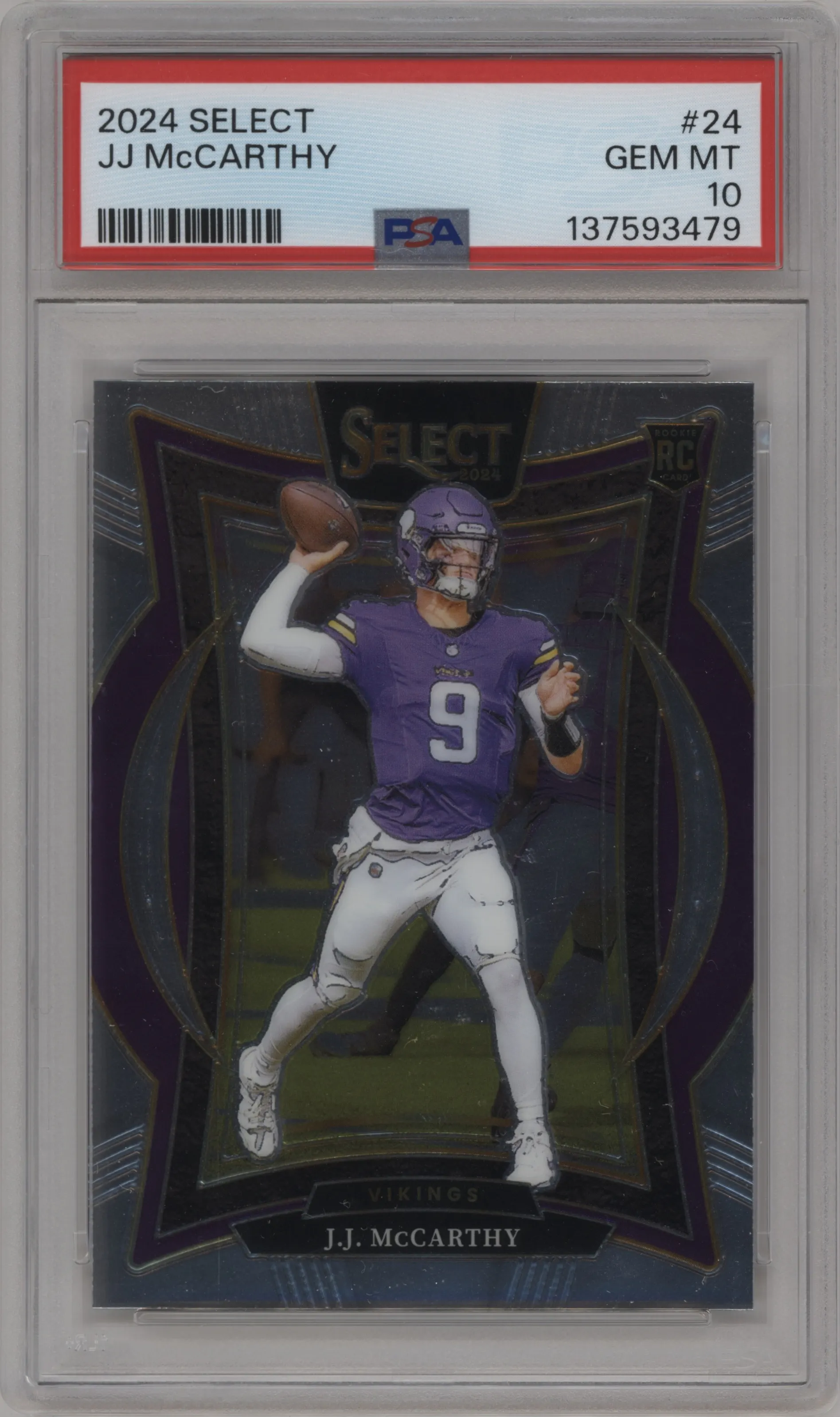 2024 Panini Select J.J. McCarthy #24 PSA 10