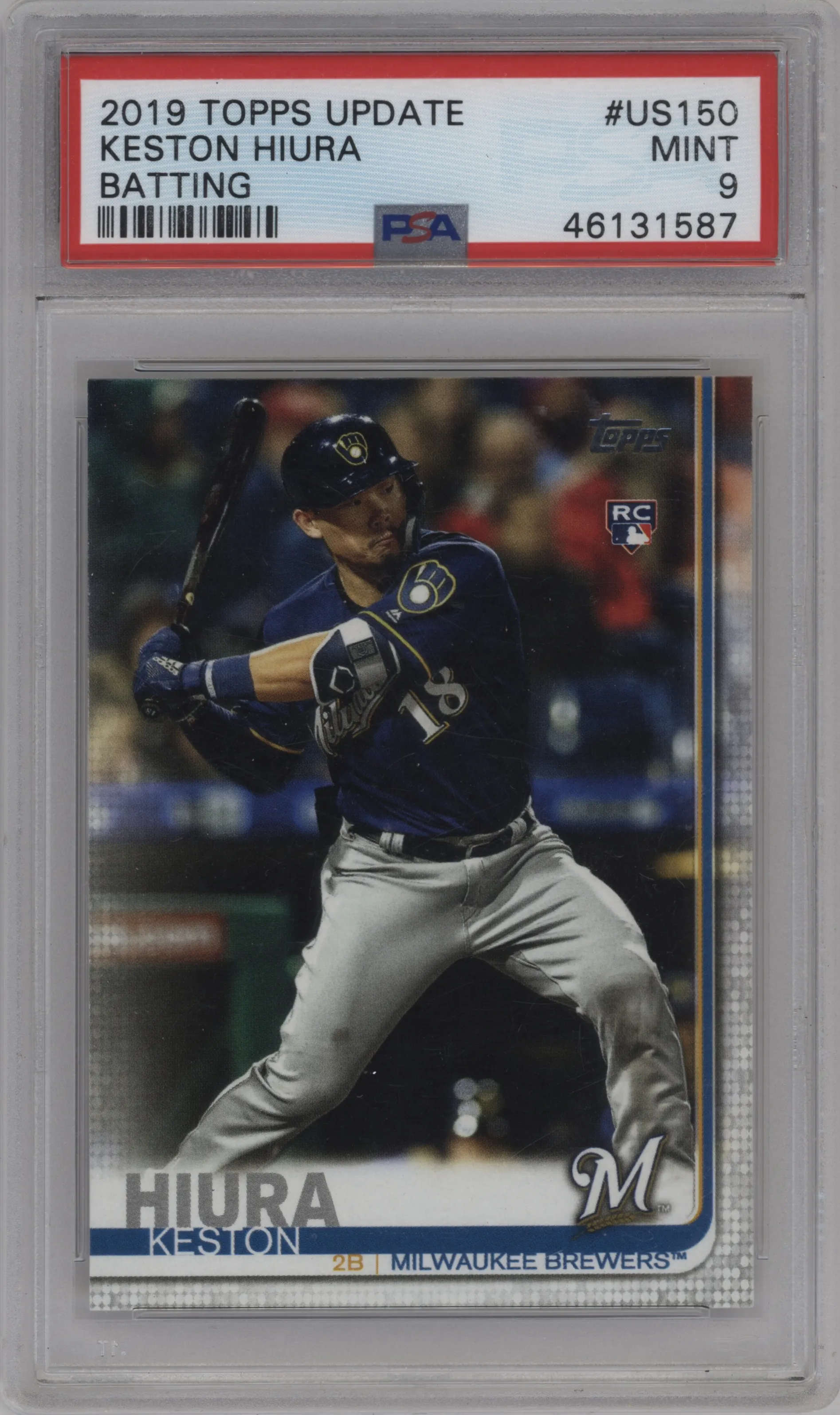 2019 Topps Update Keston Hiura PSA 9