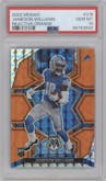 Jameson Williams from the 2022 Panini Mosaic set featuring a Reactive Orange parallel graded by PSA and given an overall grade of 10.