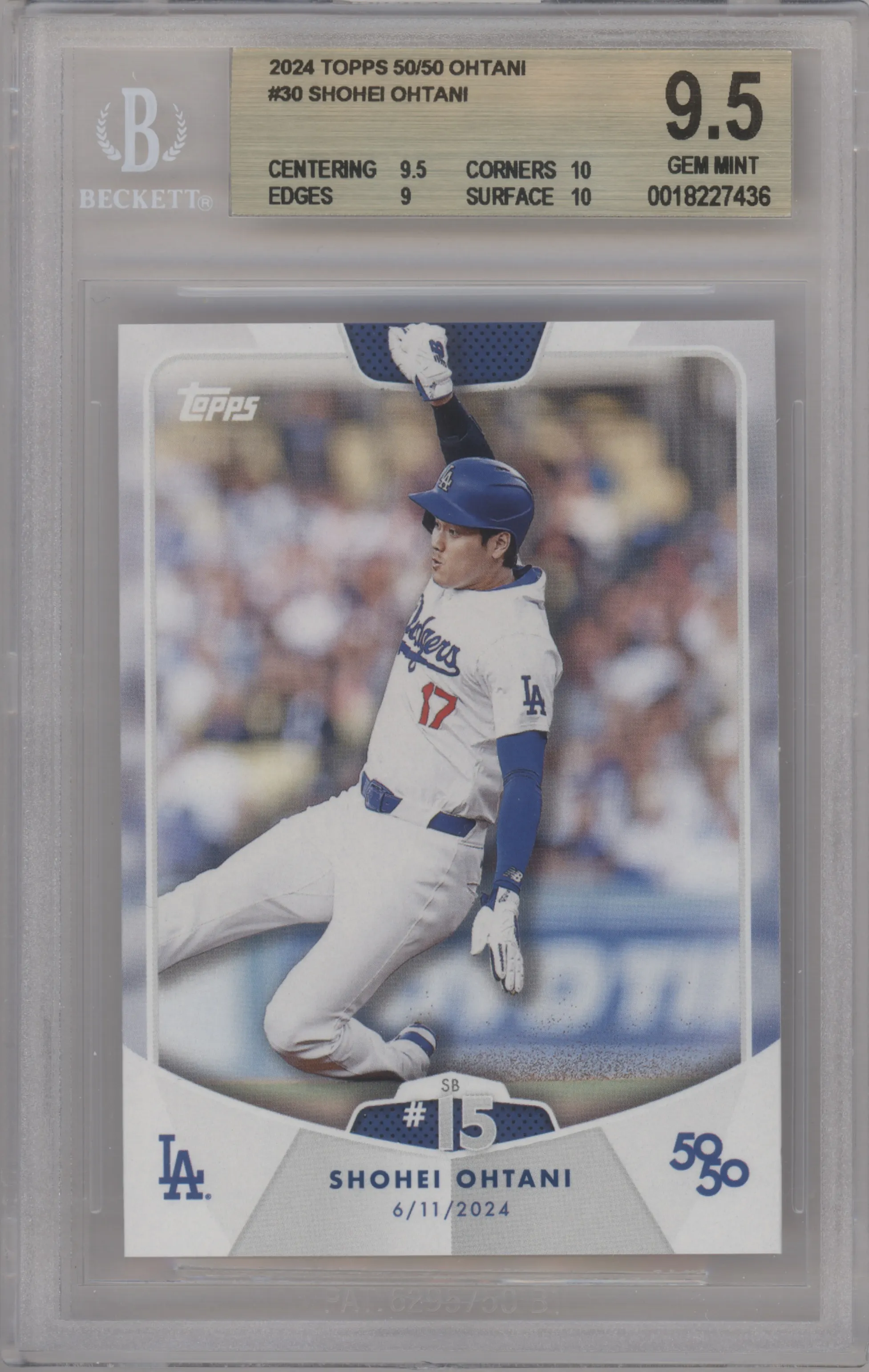 2024 Topps 50/50 Shohei Ohtani #30 BGS 9.5