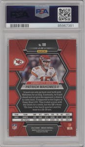 Patrick Mahomes II  from the 2023 Panini Mosaic set featuring a Silver parallel graded by PSA and given an overall grade of 10.