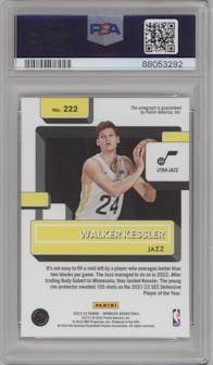 Walker Kessler from the 2022-23 Panini Donruss set graded by PSA and given an overall grade of 9.