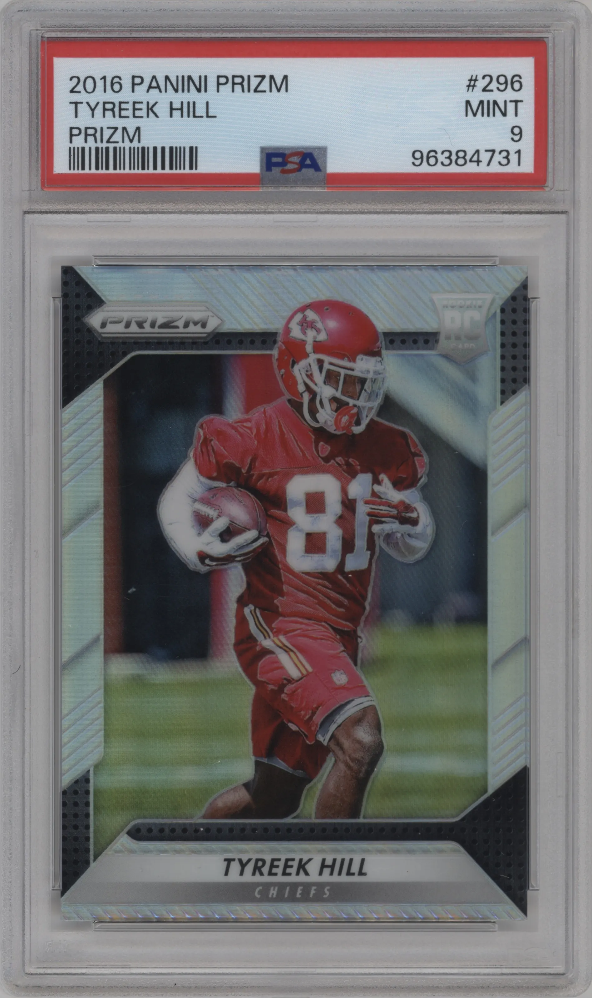 2016 Panini Prizm Tyreek Hill Prizm PSA 9