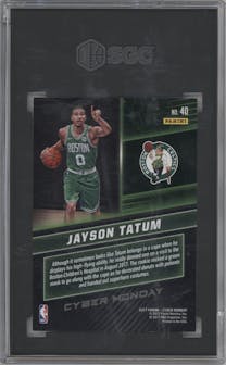 Jayson Tatum from the 2017 Panini Cyber Monday set graded by SGC and given an overall grade of 9.