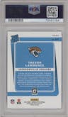 Trevor Lawrence from the 2021 Panini Donruss Optic set featuring a Blue Scope parallel graded by PSA and given an overall grade of 9.