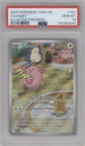 Chansey from the 2024 Pokemon SV set graded by PSA and given an overall grade of 10.