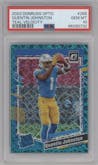 Quentin Johnston from the 2023 Donruss Optic set featuring a Teal Velocity parallel graded by PSA and given an overall grade of 10.