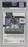 Ahmad "Sauce" Gardner from the 2022 Panini Donruss Optic set featuring a Teal Velocity parallel graded by PSA and given an overall grade of 9.