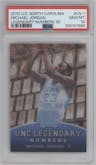 Michael Jordan from the 2010-11 Upper Deck North Carolina Tar Heels set graded by PSA and given an overall grade of 10.