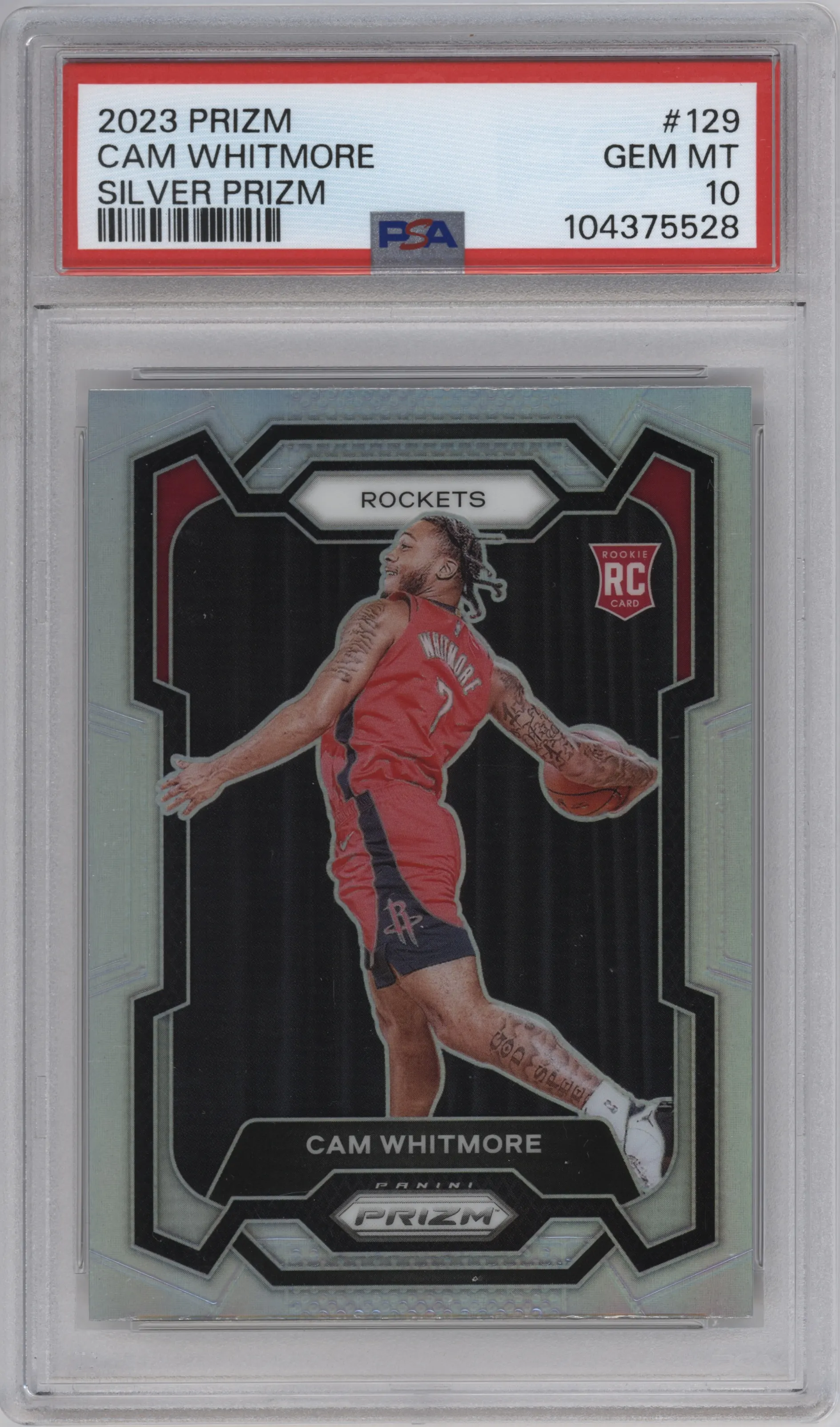 2023 Panini Prizm Cam Whitmore Silver Prizm #129 PSA 10
