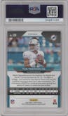 Tua Tagovailoa from the 2020 Panini Prizm set featuring a Disco parallel graded by PSA and given an overall grade of 10.
