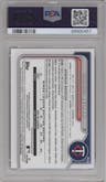 Eduardo Beltre from the 2024 Bowman Chrome set featuring a Purple Refractor parallel graded by PSA and given an overall grade of 10.