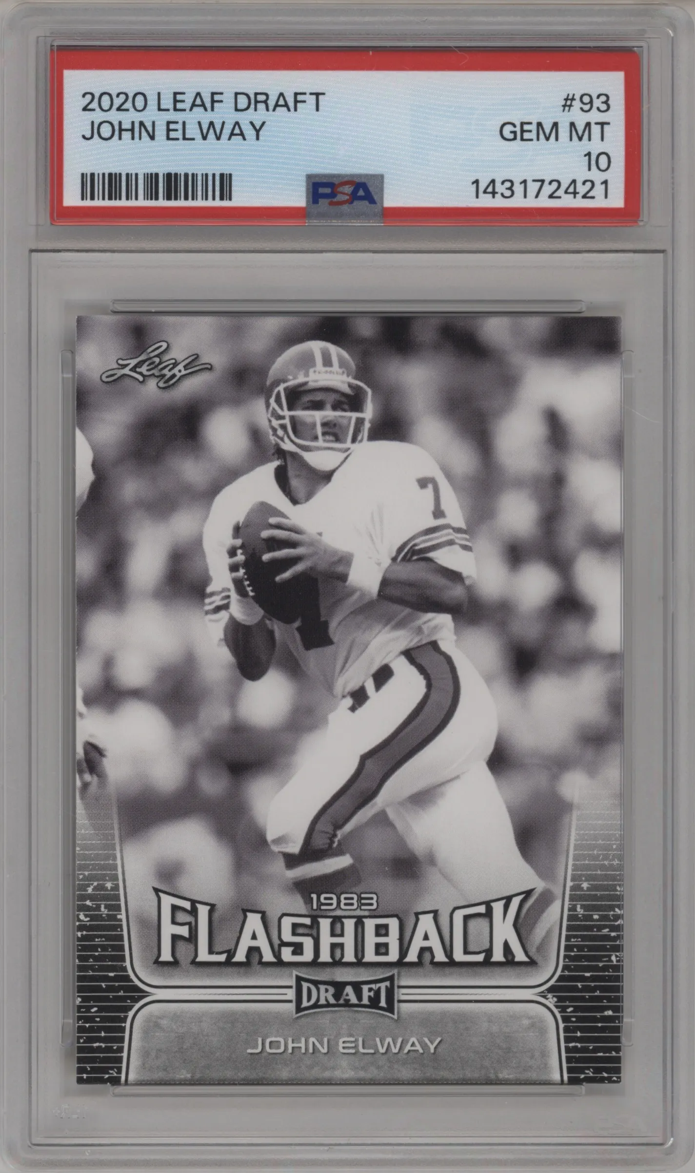 2020 Leaf Draft John Elway #93 PSA 10