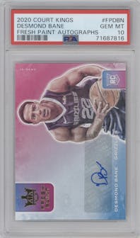 Desmond Bane from the 2020-21 Panini Court Kings set graded by PSA and given an overall grade of 10.