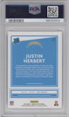 Justin Herbert from the 2020 Panini Donruss Optic set graded by PSA and given an overall grade of 10.