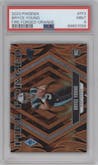 Bryce Young from the 2023 Panini Phoenix set featuring a Orange parallel graded by PSA and given an overall grade of 9.