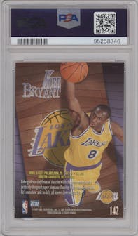 Kobe Bryant from the 1996-97 Skybox Z-Force set graded by PSA and given an overall grade of 9.
