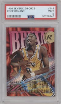 Kobe Bryant from the 1996-97 Skybox Z-Force set graded by PSA and given an overall grade of 9.