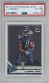A.J. Brown from the 2019 Panini Donruss Optic set graded by PSA and given an overall grade of 10.