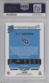 A.J. Brown from the 2019 Panini Donruss Optic set graded by PSA and given an overall grade of 10.