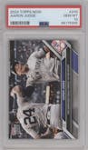 Aaron Judge from the 2024 Topps Now set graded by PSA and given an overall grade of 10.