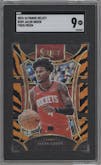 Jalen Green from the 2023-24 Panini Select  set featuring a Tiger parallel graded by SGC and given an overall grade of 9.
