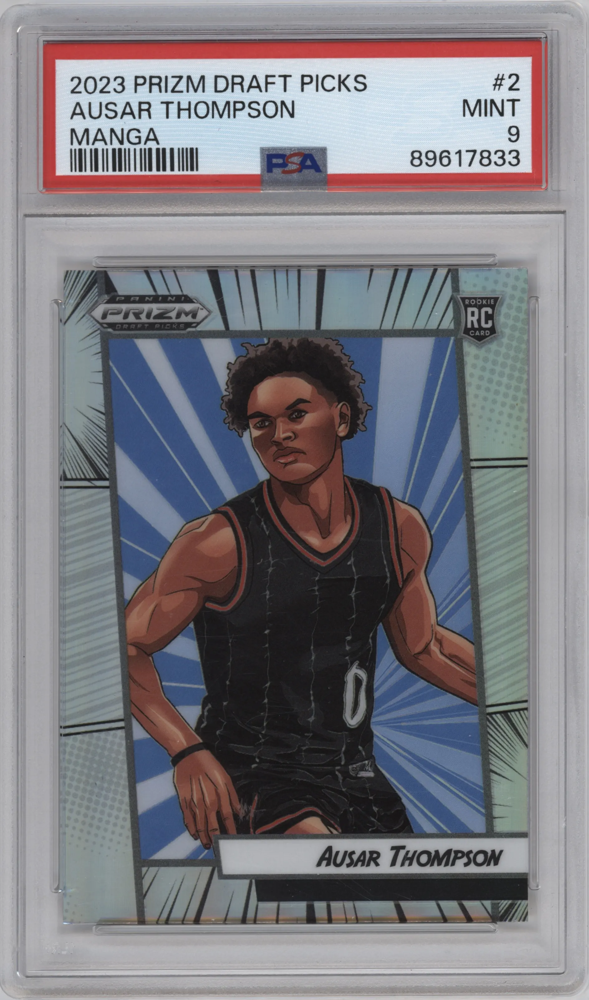 2023 Panini Prizm Draft Picks Manga Ausar Thompson #2 PSA 9