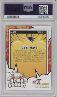 Drake Maye from the 2024 Donruss set graded by PSA and given an overall grade of 9.