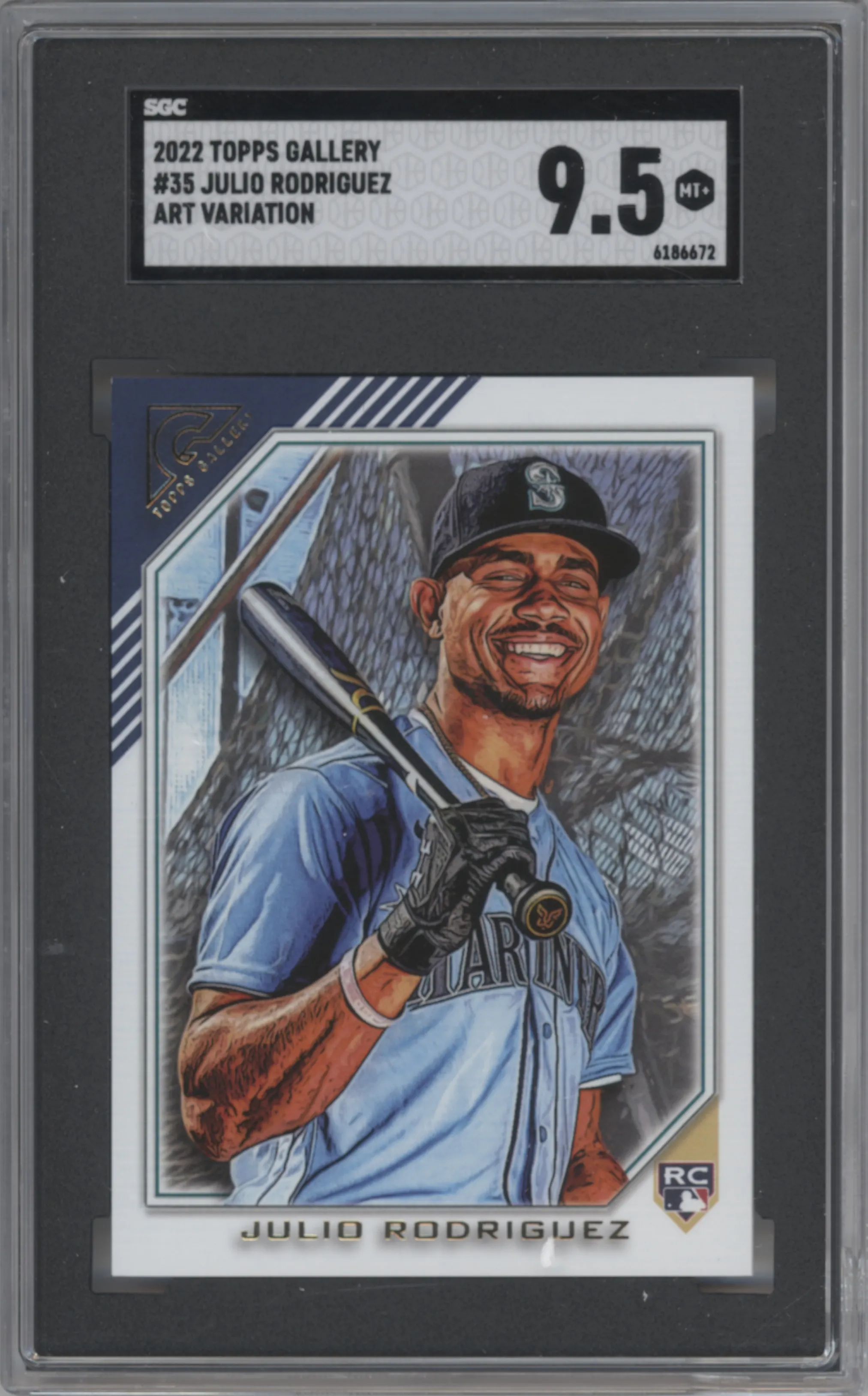 2022 Topps Gallery SP Julio Rodriguez #35 SGC 9.5