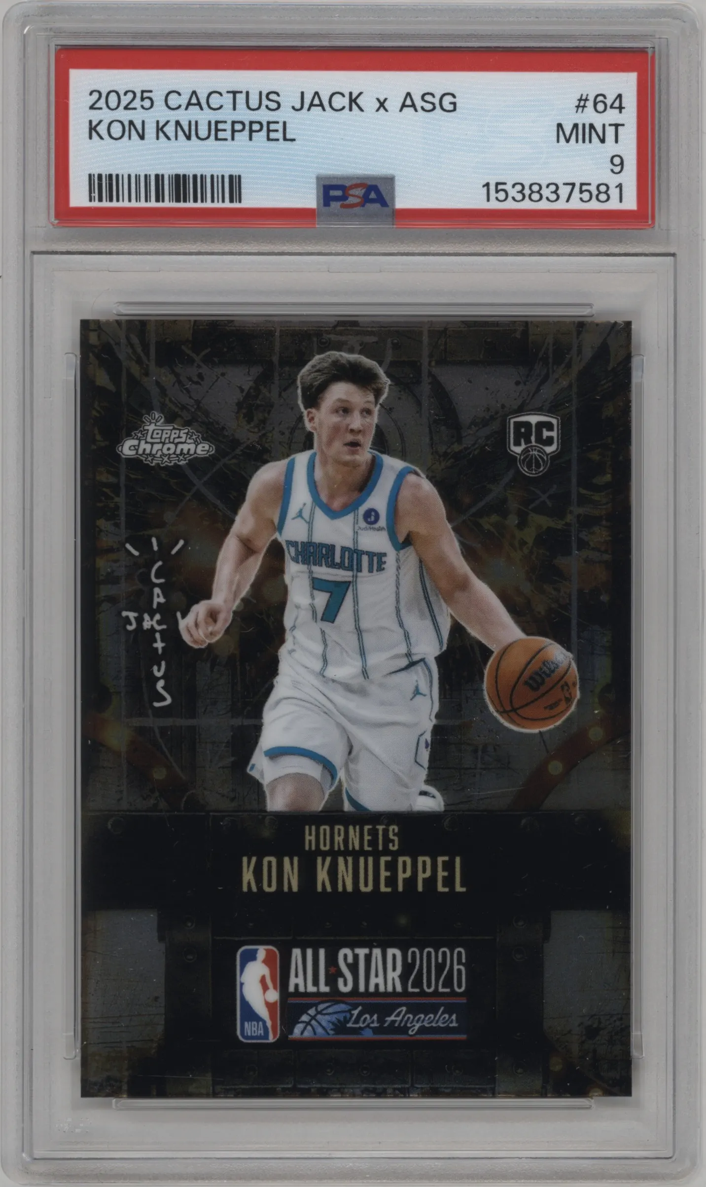 2025 Topps Chrome Cactus Jack x NBA All-Star Game Topps Chrome Cactus Jack x NBA All-Star Game Kon Knueppel PSA 9