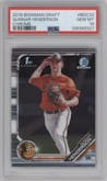 Gunnar Henderson from the 2019 Bowman Draft set graded by PSA and given an overall grade of 10.