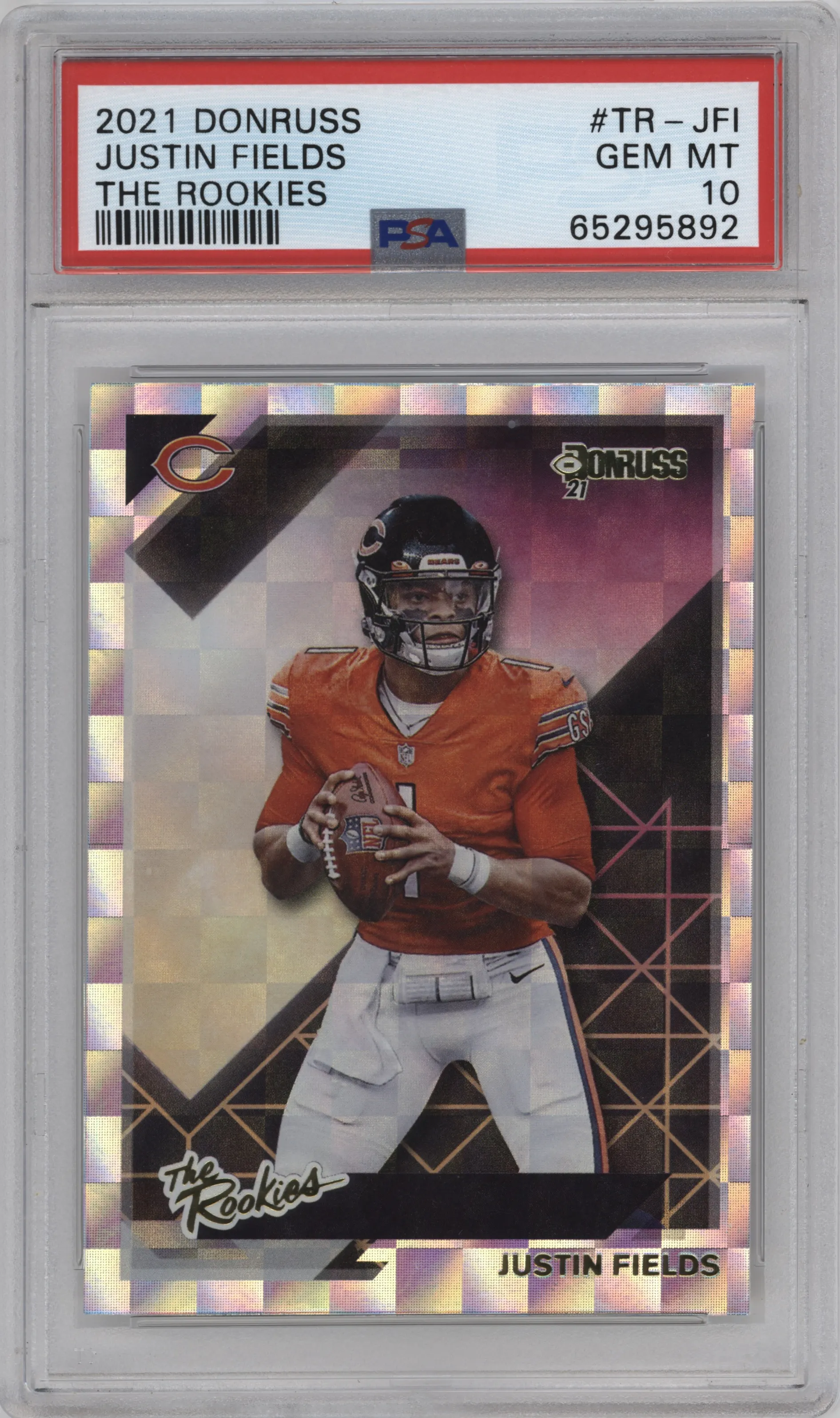 2021 Panini Donruss The Rookies Justin Fields PSA 10
