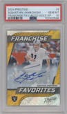 Sebastian Janikowski from the 2024 Panini Prestige  set featuring a Xtra Points Gold parallel graded by PSA and given an overall grade of 10.