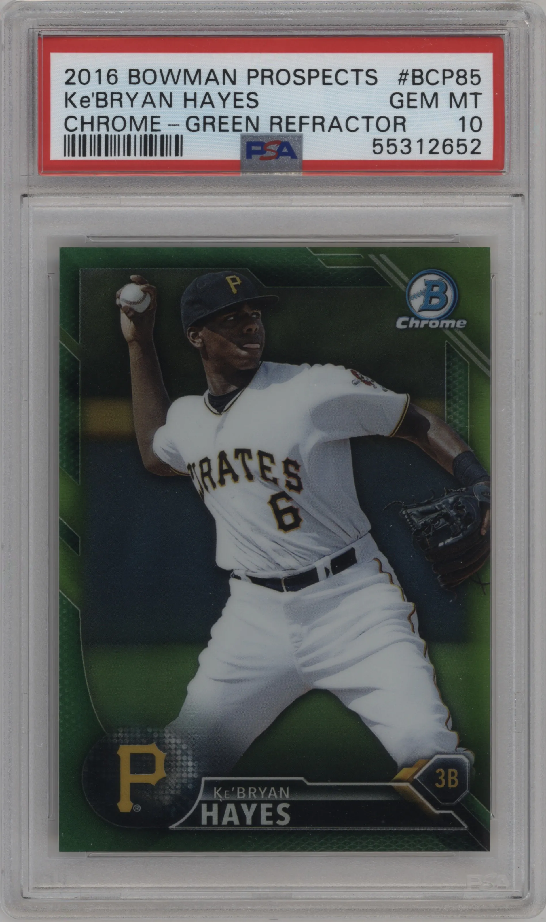 2016 Bowman Chr.Pros. Ke'Bryan Hayes Green Refractor #BCP85 PSA 10