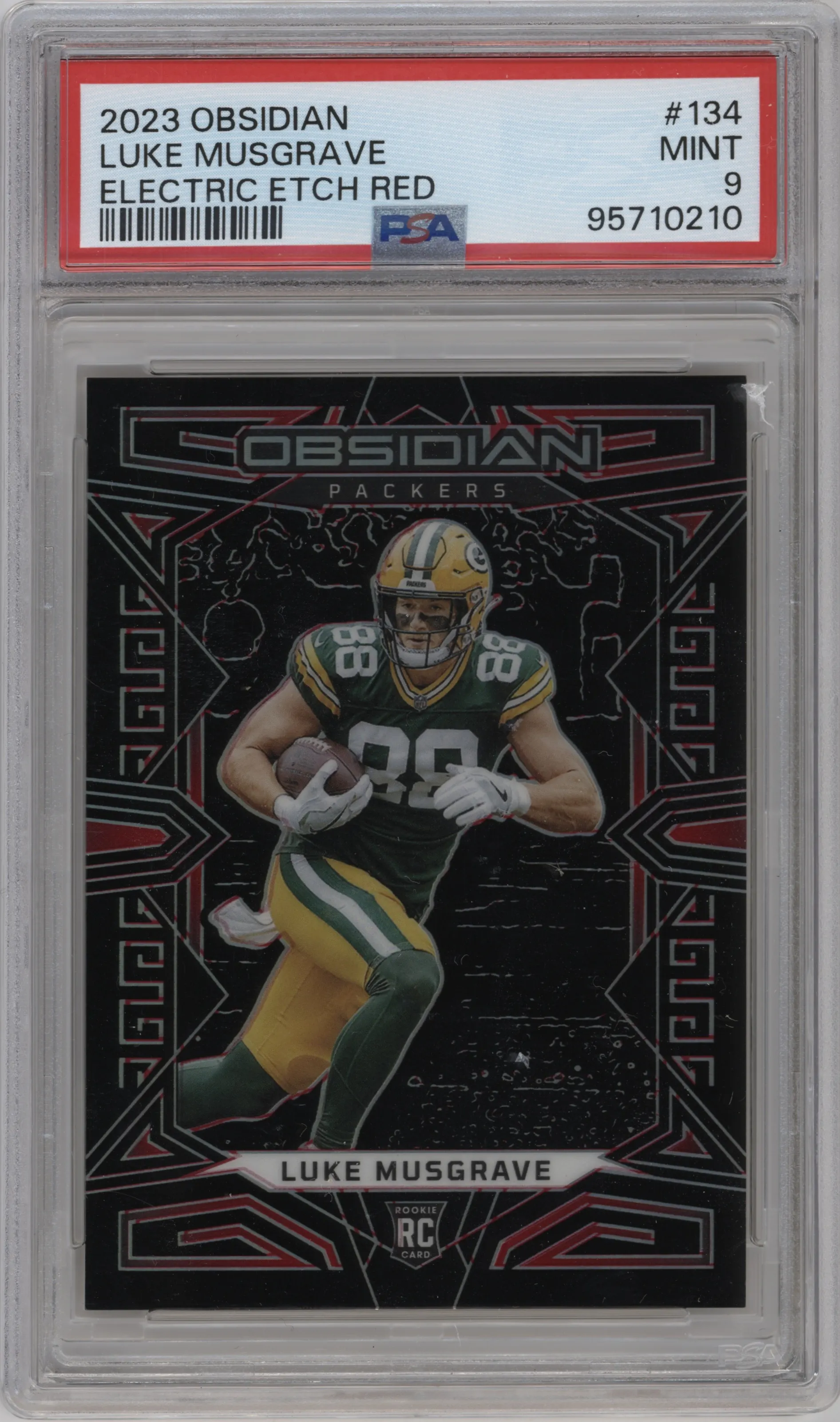 2023 Panini Obsidian Luke Musgrave Electric Etch Red PSA 9