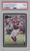 Patrick Mahomes II from the 2019 Panini Donruss set graded by PSA and given an overall grade of 9.