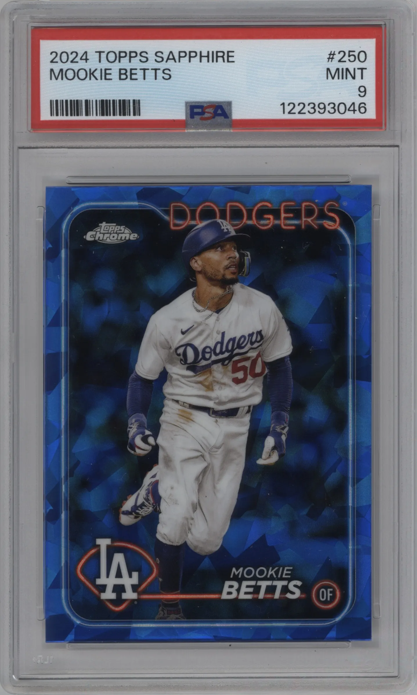 2024 Topps Chrome Sapphire Mookie Betts #250 PSA 9