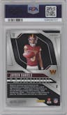 Jayden Daniels from the 2024 Panini Prizm set graded by PSA and given an overall grade of 9.