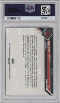 Aaron Judge from the 2023-24 Bowman U Now set graded by PSA and given an overall grade of 10.