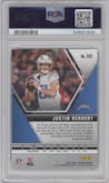 Justin Herbert from the 2020 Panini Mosaic set graded by PSA and given an overall grade of 10.
