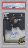 Termarr Johnson from the 2022 Bowman Draft set graded by PSA and given an overall grade of 10.