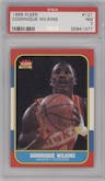 Dominique Wilkins from the 1986-87 Fleer set graded by PSA and given an overall grade of 7.