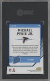 Michael Penix Jr. from the 2024 Donruss Optic set featuring a Purple Shock parallel graded by SGC and given an overall grade of 10.