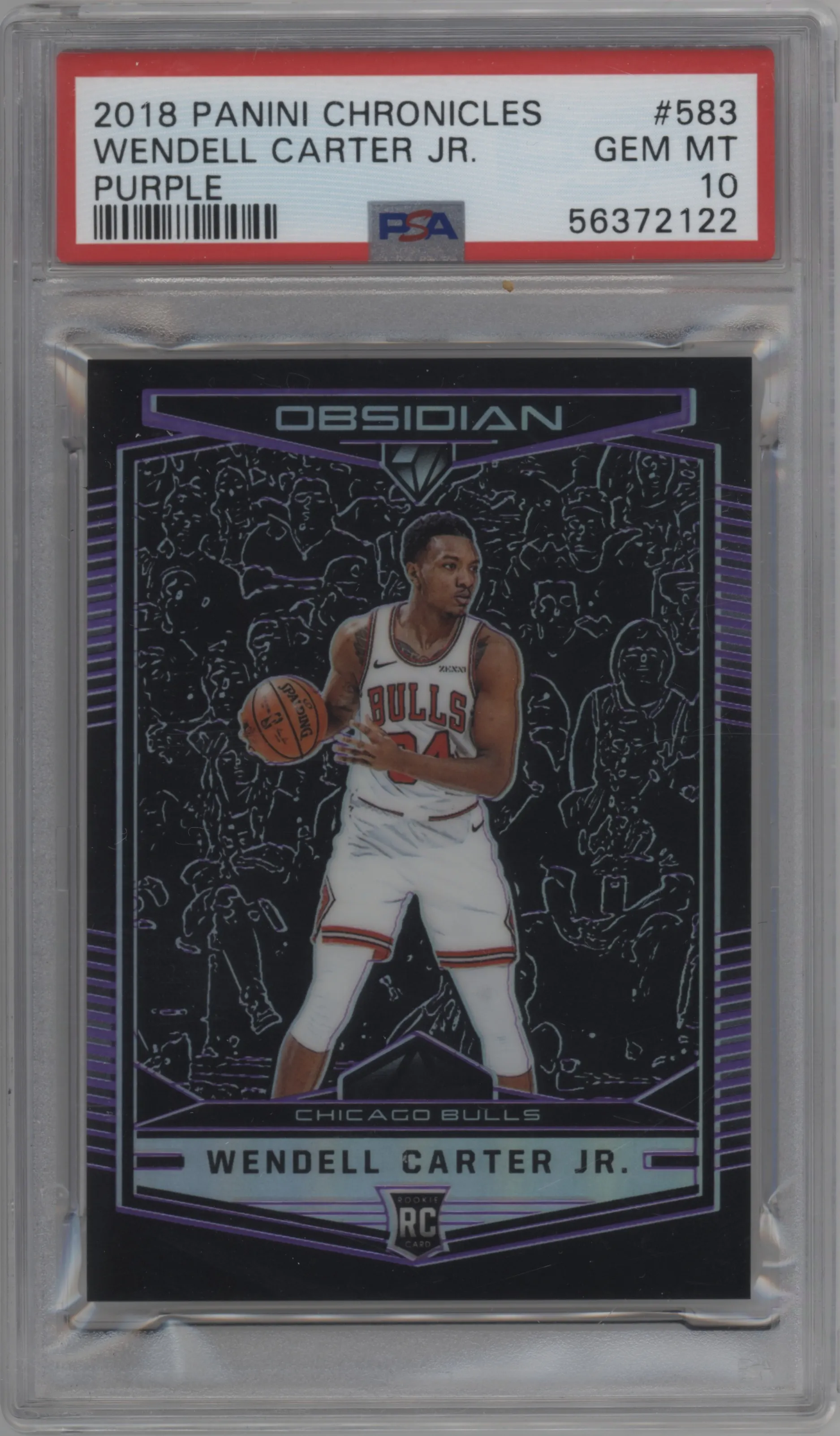 2018 Panini Chronicles Obs.Preview Wendell Carter Jr. Purple PSA 10