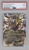 Giratina ex from the 2015 Pokemon XY set graded by PSA and given an overall grade of 9.