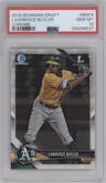 Lawrence Butler from the 2018 Bowman Draft set graded by PSA and given an overall grade of 10.