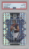 C.J. Stroud from the 2023 Panini Mosaic set featuring a Mosaic parallel graded by PSA and given an overall grade of 10.